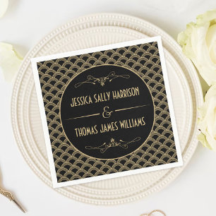 Guardanapo De Papel Coleção do casamento de Gatsby do art deco dos