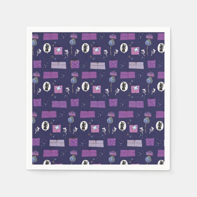 Guardanapo De Papel Coleção Escocesa - Tijolo Roxo Napkins (Frente)