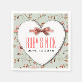 Guardanapo De Papel Coleção RomanticCharm Vintage Floral Wedding