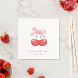 Guardanapo De Papel Colette Cherries - Arco Rosa Personalizado Napkin