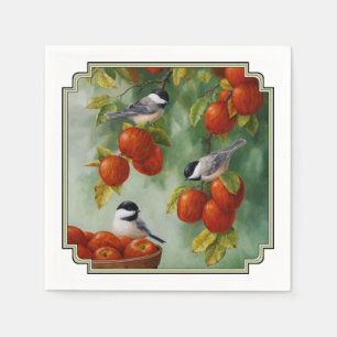 Guardanapo De Papel Colheita de Maçãs de Aves