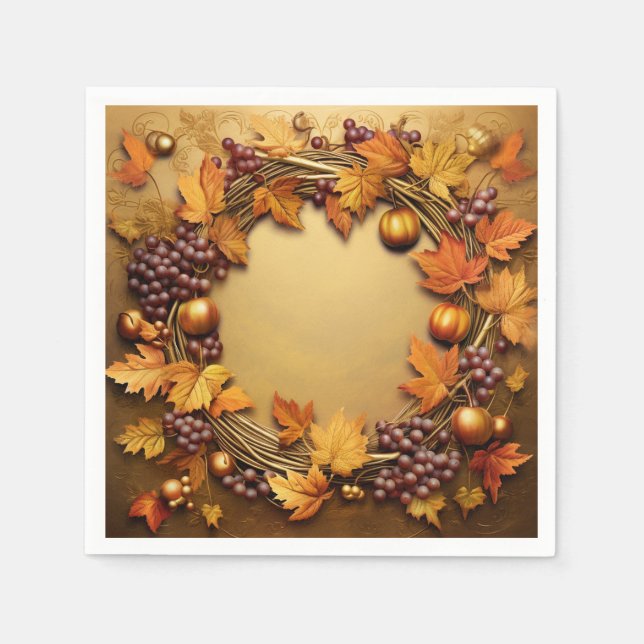 Guardanapo De Papel Colheita Russa: Colheita de Wreath (Frente)