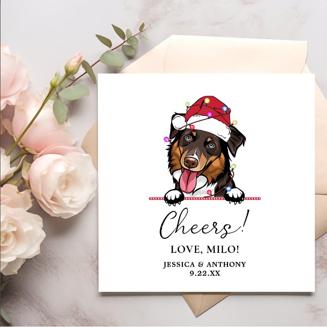 Guardanapo De Papel Collie Dog Personalizado Cheers Napkins (Criador carregado)