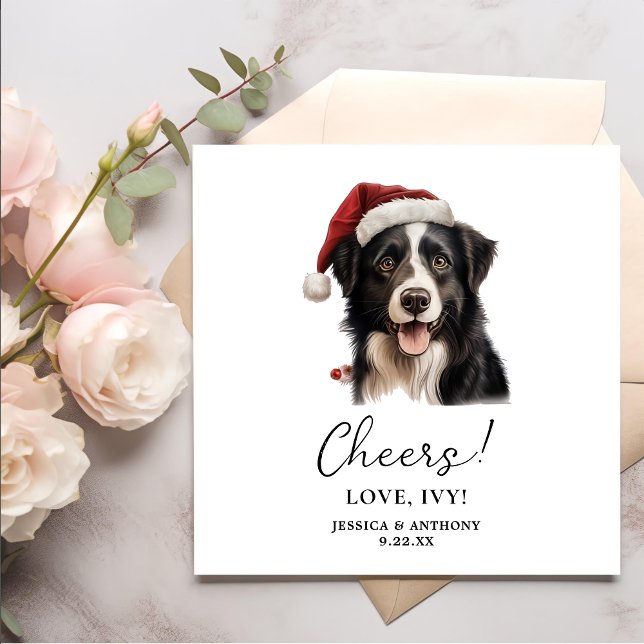 Guardanapo De Papel Collie Dog Personalizado Cheque na Fronteira de Na (Criador carregado)