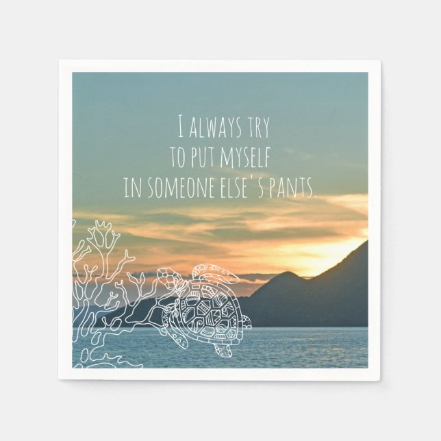 Guardanapo De Papel Coloque-me na Ilha das Calças de Outra Pessoa (Frente)