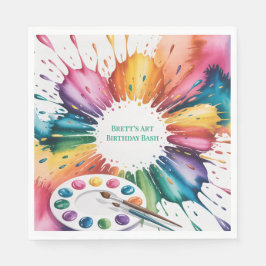 Guardanapo De Papel Color Splash Art Birthday Bash