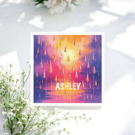 Guardanapo De Papel Coloração Amarela Azul Colorida