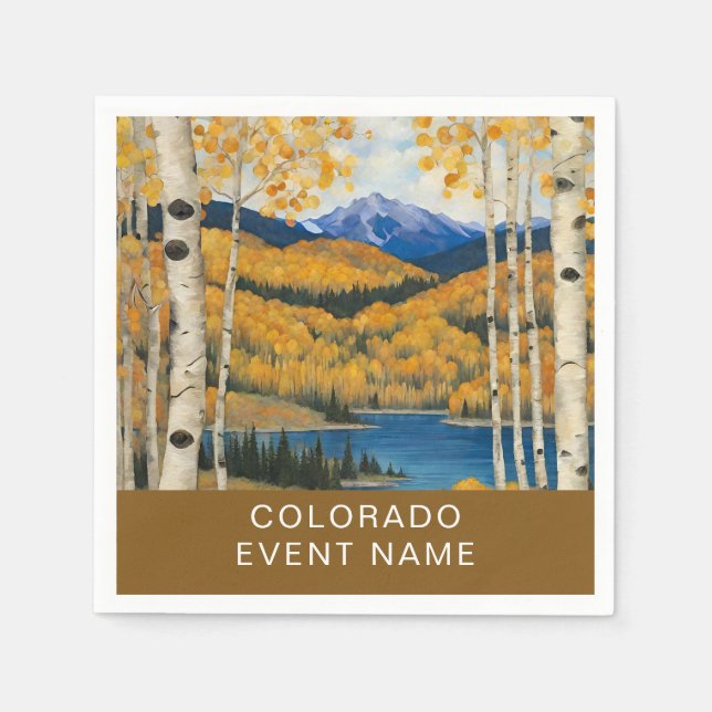 Guardanapo De Papel Colorado Aspens Mountain (Frente)