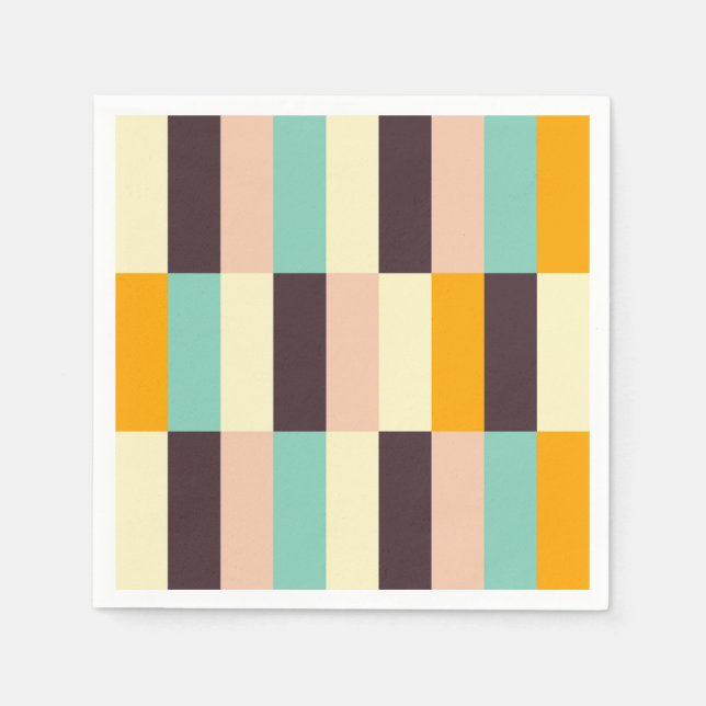 Guardanapo De Papel Colorful geometric pattern with vertical stripes  (Frente)