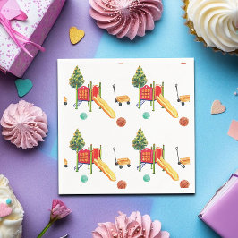 Guardanapo De Papel Colorful Playground Birthday Party