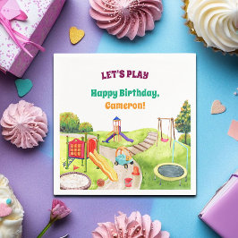 Guardanapo De Papel Colorful Playground Birthday Party