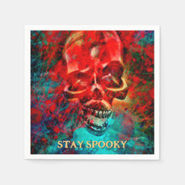Guardanapo De Papel Colorful skull. Stay Spooky