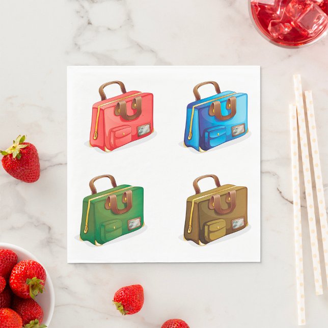 Guardanapo De Papel Colorful Travel Briefcase Collection (Criador carregado)