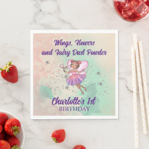 Guardanapo De Papel Colorida Fairy Birthday