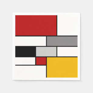 Guardanapo De Papel Colorida inspiração Mondrian