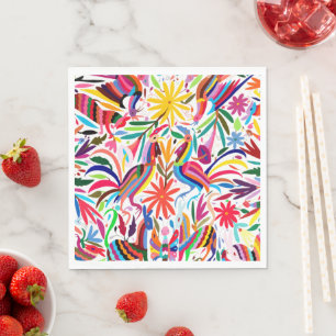 Guardanapo De Papel Colorida Otomi Impressão Paper Napkins