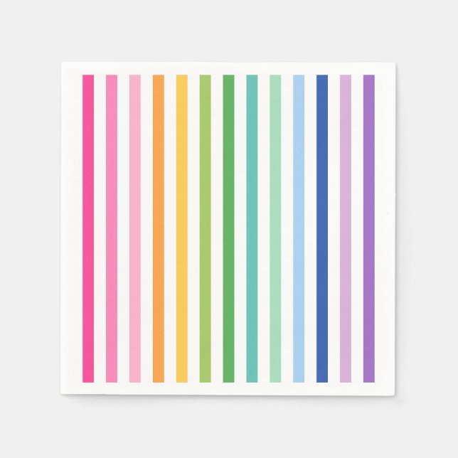 Guardanapo De Papel Colorida Rainbow Strike Party Napkins (Frente)