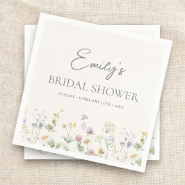 Guardanapo De Papel Colorida Wildflower Chá de panela Brunch