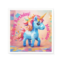Colorido Aniversário de Unicórnio Pinata