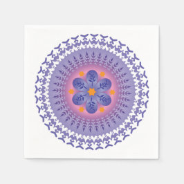 Guardanapo De Papel Colorido, Mandala Energy Wheel Flower Harmony