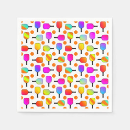 Guardanapo De Papel Colorido, Pickleball Paddles, Laranja Picklebolas