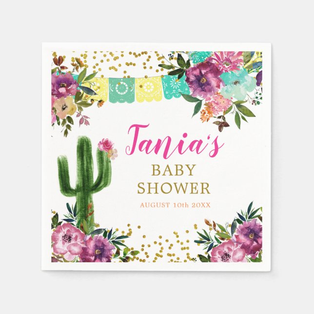 Guardanapo de papel Colorido Taco Mexicano sobre A (Frente)