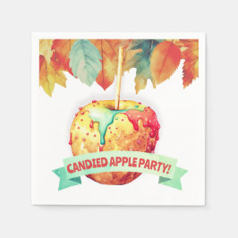 Guardanapo De Papel Colorir Fall Autumn Canded Apple Party