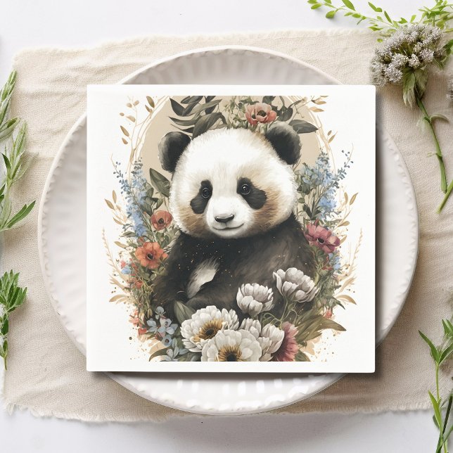 Guardanapo De Papel Cólvora Cólvora Flórida Panda Bear Aniversário (Criador carregado)