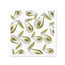 Guardanapo de papel com abacate.