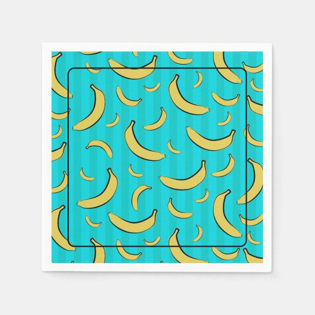 Guardanapo de papel com estampa de banana (Frente)