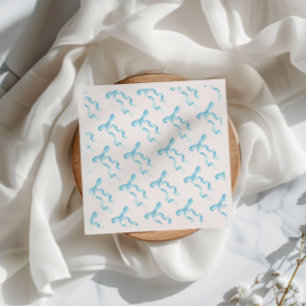 Guardanapo de papel com laço azul