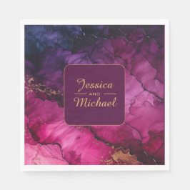 Guardanapo De Papel Com nomes Celestial Elegance Marble Symphony