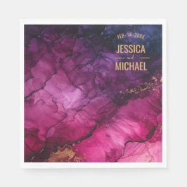 Guardanapo De Papel Com nomes Celestial Elegance Marble Symphony