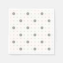 Guardanapo de Papel com Pontos Bitcoin