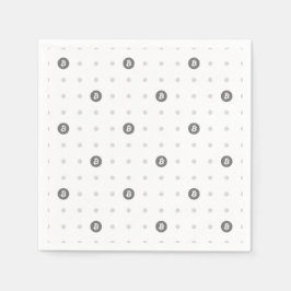 Guardanapo de Papel com Pontos Bitcoin