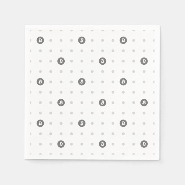 Guardanapo de Papel com Pontos Bitcoin (Frente)