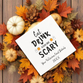 Guardanapo De Papel Coma, Beba e Seja Assustador Halloween