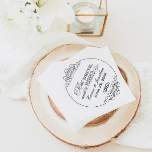 Guardanapo De Papel Coma Bebida e seja casado com Casamento vintage pr