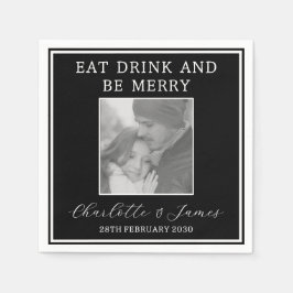 Guardanapo De Papel Coma Bebida E Seja Feliz Festa de casamento Napkin