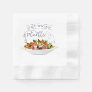 Guardanapo De Papel Coma mais plantas com cartazes de motivação de sal