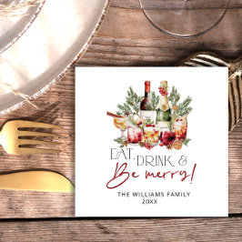 Guardanapo De Papel Coma Moderno Beba e Seja Feliz Natal