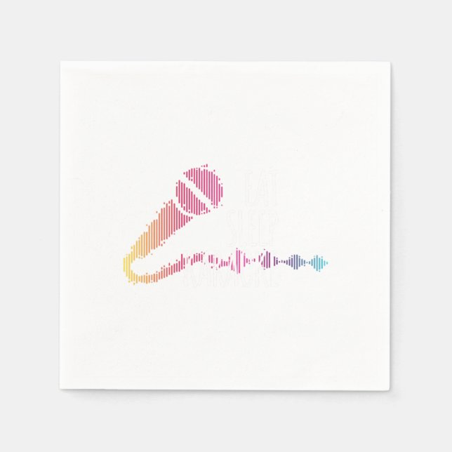 Guardanapo De Papel Coma Sleep Karaoke Microphone Music Gift (Frente)