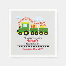 Comboio Colorido Com segundo aniversário Com Prese