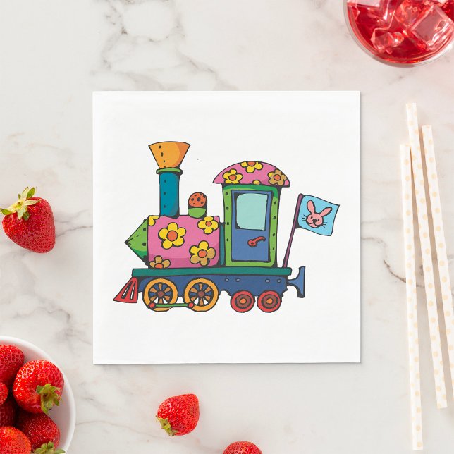 Guardanapo De Papel Comboio com ventilador de brinquedos (Criador carregado)