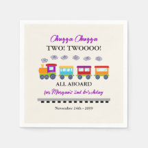 Comboio segundo aniversário Colorido