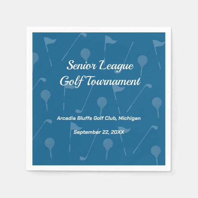 Guardanapo De Papel Começar com Estilo - Louças para Festa de Golfe (Frente)