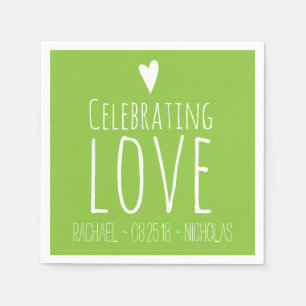 Guardanapo De Papel Comemorando o amor que Wedding