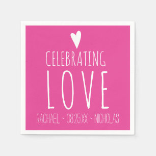 Guardanapo De Papel Comemorando o amor que Wedding