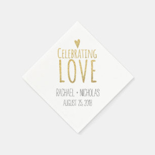 Guardanapo De Papel Comemorando o amor que Wedding