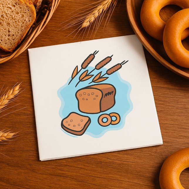 Guardanapo De Papel Comida de fazendeiro Rustic Whole Bread (Criador carregado)